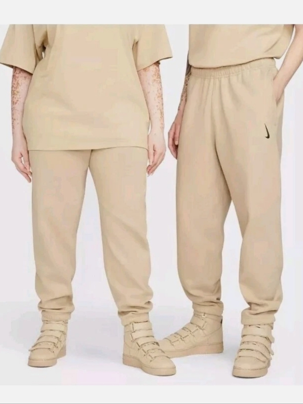 NWT/NWOT Nike x Billie Ellish Tan Joggers with Elastic Waist
